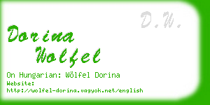 dorina wolfel business card